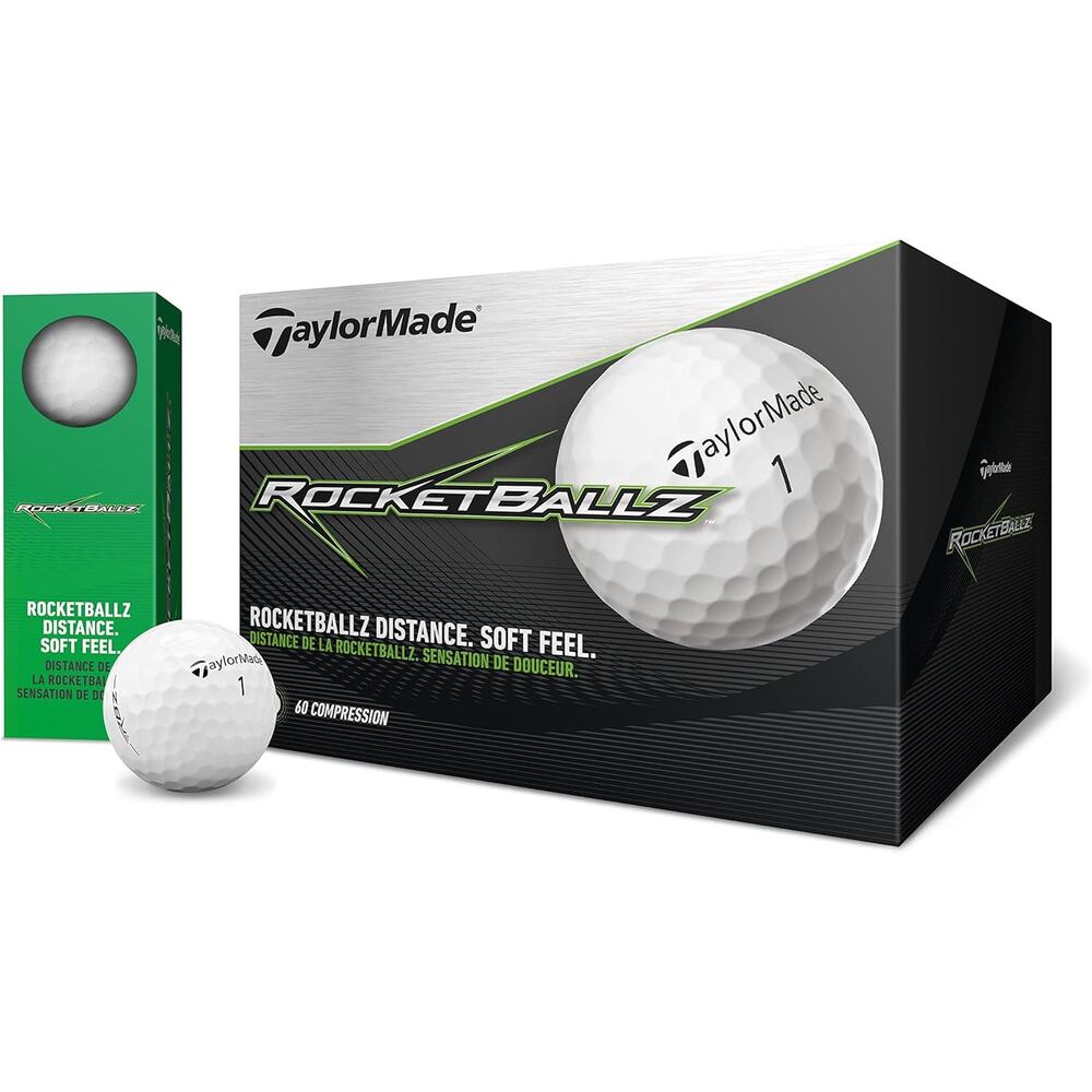 TaylorMade RocketBallz Golf Balls 36 Pack | Distance & Soft Feel 60 Compression